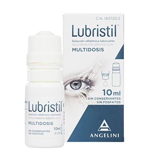 LUBRISTIL Multidosis 10 ml | Lágrima artificial con Ácido Hialurónico | Propiedades lubricantes, hidratantes y protectoras para la superficie ocular | Sin conservantes