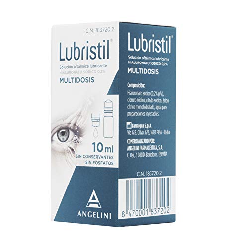 LUBRISTIL Multidosis 10 ml | Lágrima artificial con Ácido Hialurónico | Propiedades lubricantes, hidratantes y protectoras para la superficie ocular | Sin conservantes