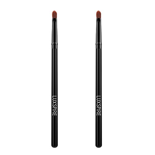 Luxspire Cepillo Labial 2PCS,Professional pinceles para labios, Lápiz labial aplicadores de brillo Aplicadores de brillo maquillaje delineador de labios cosméticos maquillaje herramientas, Negro