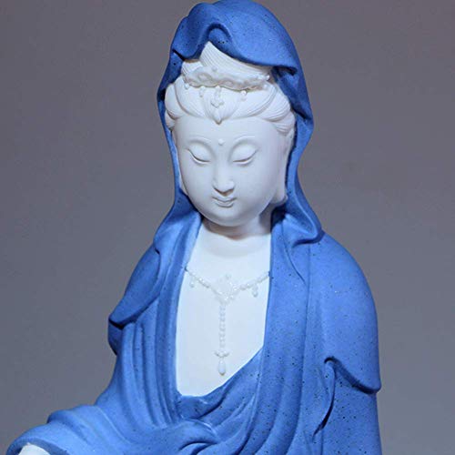 LXDDP Estatuilla cerámica estatuas Quan Yin, Diosa asiática la compasión y la Misericordia, deidad Budista Protectora Las Mujeres, Decorativa