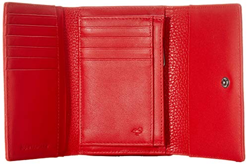 Mandarina Duck Md20, Billetera para Mujer, Rojo, 14.5x10x3 centimeters (W x H x L)