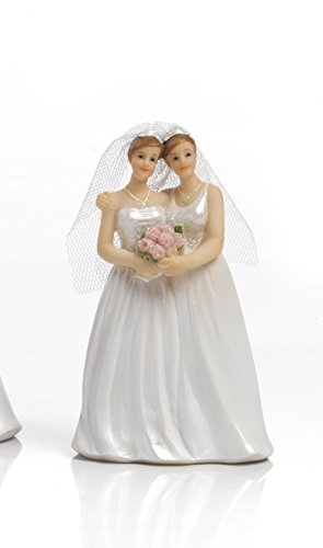 Mandorle by Paben Cake Topper BOMBONIERA Novios Mujer unioni Civili cm.10,3 Figura Decorativa para Tarta de Resina