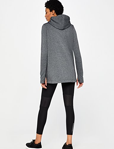 Marca Amazon - AURIQUE Sudadera Cruzada con Capucha Mujer, Gris (Dark Grey), 42, Label:L