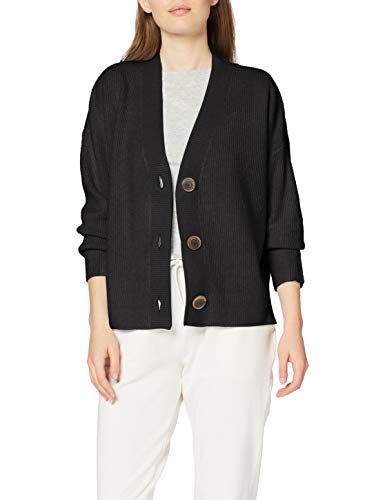 Marca Amazon - find. Stitch Cardigan - chaqueta punto Mujer, Negro (Black), 40, Label: M