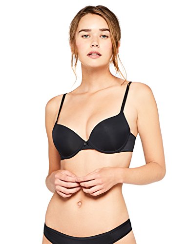 Marca Amazon - IRIS & LILLY BLIC004 sujetadores push up, Negro (Black), 90A (Talla del fabricante: 34A)