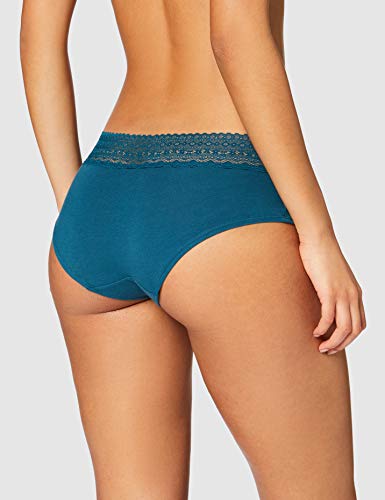 Marca Amazon - IRIS & LILLY Braga Boy Short de Algodón Mujer, Pack de 3, Azul (Legion Blue), XXL, Label: XXL