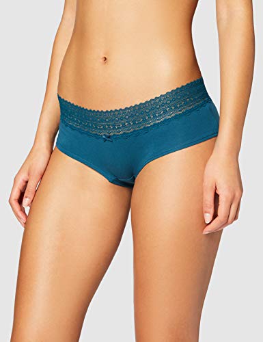 Marca Amazon - IRIS & LILLY Braga Boy Short de Algodón Mujer, Pack de 3, Azul (Legion Blue), XXL, Label: XXL