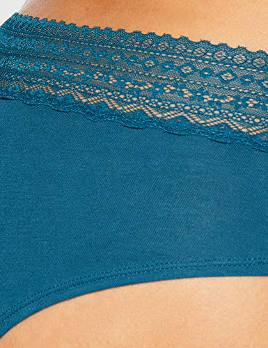 Marca Amazon - IRIS & LILLY Braga Boy Short de Algodón Mujer, Pack de 3, Azul (Legion Blue), XXL, Label: XXL