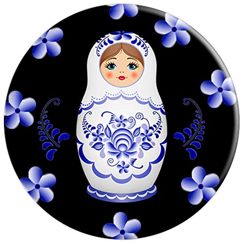 Matryoshka Russian Doll Nesting Doll Black PopSockets Agarre y Soporte para Teléfonos y Tabletas