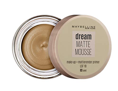 Maybelline 49689 Dream Matte Mousse Base de Maquillaje, Sand, SPF15 - 18 ml