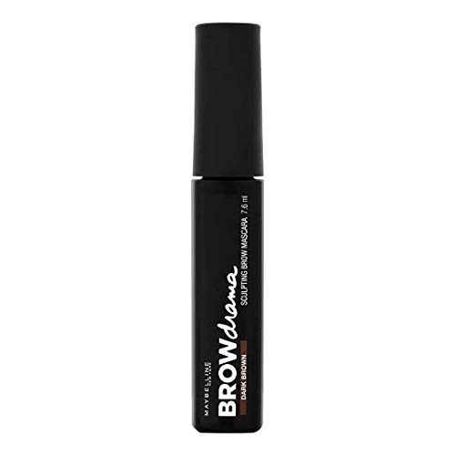 Maybelline Brow Drama Dark Brown máscara para cejas Marrón - Máscaras para cejas (Marrón, Dark Brown, 20 mm, 56 mm, 157 mm, 27 g)