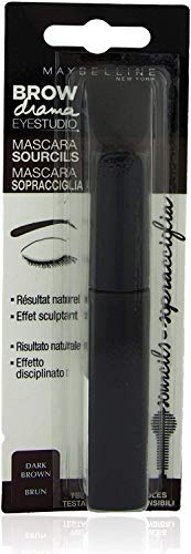 Maybelline Brow Drama Dark Brown máscara para cejas Marrón - Máscaras para cejas (Marrón, Dark Brown, 20 mm, 56 mm, 157 mm, 27 g)