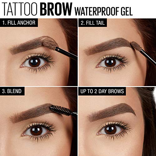 Maybelline MAY TAT.BROW WATERPROOF GEL NU 01 BLOND máscara para cejas Rubio - Máscaras para cejas (Rubio, BLOND, Definición, Larga duración, Cualquier género, EBC8B2, 22 mm)