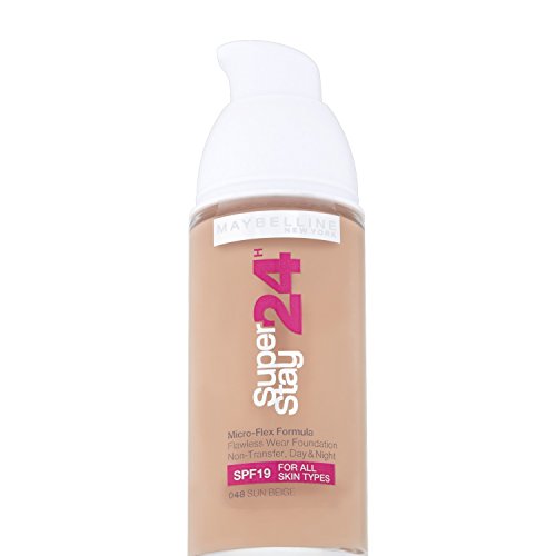 Maybelline Superstay 24HRS 48 Sun Beige - base de maquillaje (Frasco dispensador, Sun Beige, Piel mixta, Piel seca, Piel normal, Piel grasosa, Piel sensible, Francia)