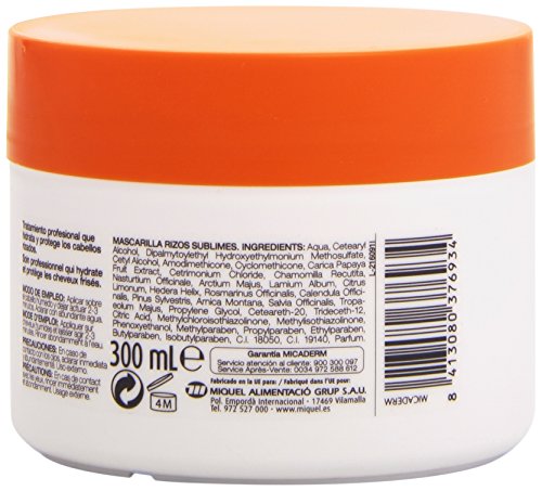 Mica Derm - Mascarilla Rizos Sublimes - Cabellos ondulados o rizados - 300 ml