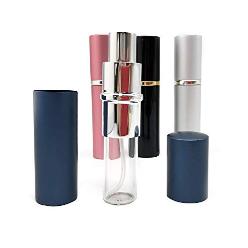 Mila-Amaz 4Pcs 10ml Botellas de Atomizador de Perfume Recargable Botellas de Spray de Vacío Mini Botella de Perfume con Embudo