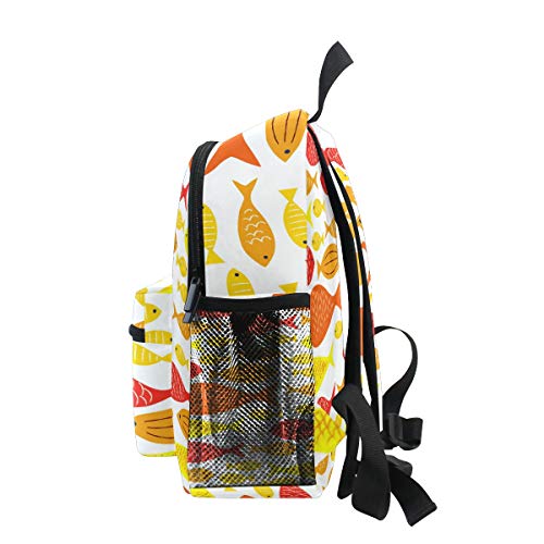 Mini Mochila Daypack Cute Fish Doodle Mochila Bolsa Ligera para niñas niños