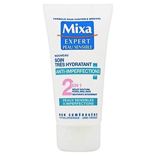 MIXA Experto Cuidado de la Piel Sensible 2 en 1 Anti-Imperfecciones Hidratante Muy 50ml