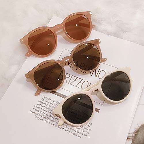 Moda Gafas De Sol Gafas De Sol Mujer Gafas Redondas Sun Uv400 Retro Vintage Shades Elegant Ladies Black