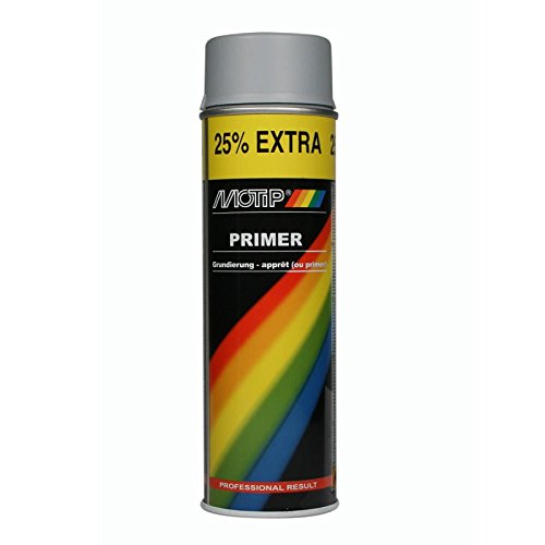 Motip Primer 04054 - Spray para reparaciones de superficies, color Gris (Primer Grey), 500 ml