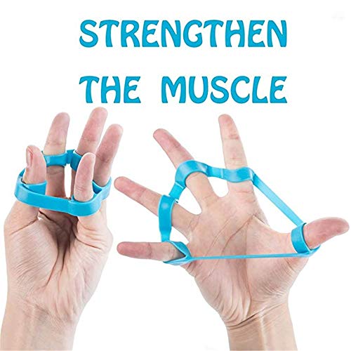 MUXItrade 4 pcs Estiramiento de Dedo Hand Exerciser, Juego Ejercitador del Dedo Guitarra Dedo Strengtheners Y La Escalada En Roca Grips Workout, (2pcs Hand Grip Strengthener and 2pcs Finger Stretcher)