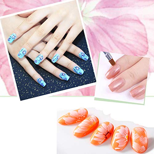 Mwoot 8 Pcs Set de Cepillo de Esmalte Uñas (Pluma de Fototerapia), Gel Gradient Nail Art Brush, Cepillo uñas pinceles para decoración de uñas, Nail Art acrílico pintura GEL dibujo diseño cepillo