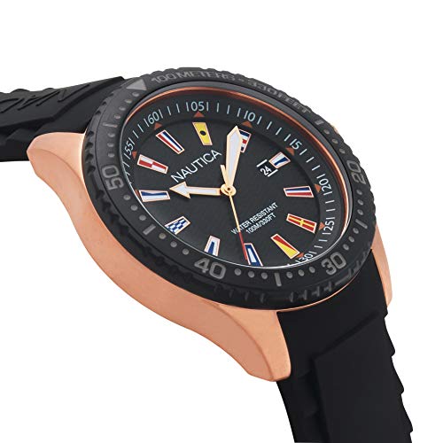 Nautica Reloj para Unisex Adultos de Cuarzo con Correa en Silicona NAPJBC006