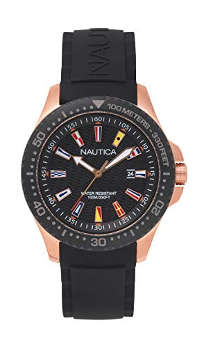 Nautica Reloj para Unisex Adultos de Cuarzo con Correa en Silicona NAPJBC006