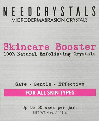 NeedCrystals Cirstales de Microdermabrasion. Exfoliante Facial Natural para Piel Aburrida o Seca Mejora cicatrices de acné, puntos negros, arrugas, imperfecciones y textura de la piel. 113 Gramos