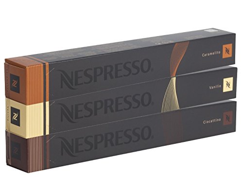 Nespresso Cápsulas – Vainilla Cacao caramelo Surtido 30 Cápsulas – 3 Variedades