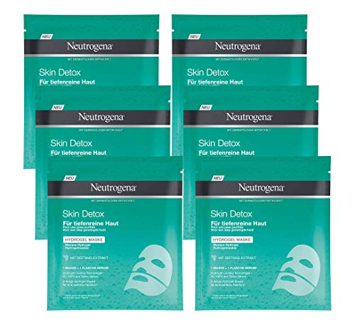 Neutrogena Skin Detox Máscara Hidrogel - 6 Unidades x 30 ml.