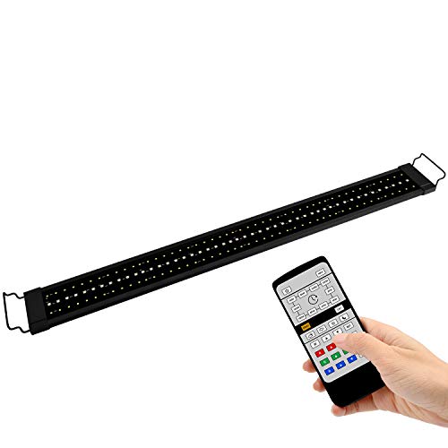 NICREW RGB Luz LED Acuario, 24/7 Lámpara de la Planta de Acuario con Control Remoto, Acuario Completamente Automatizado luz LED, 99-137 cm, 26W