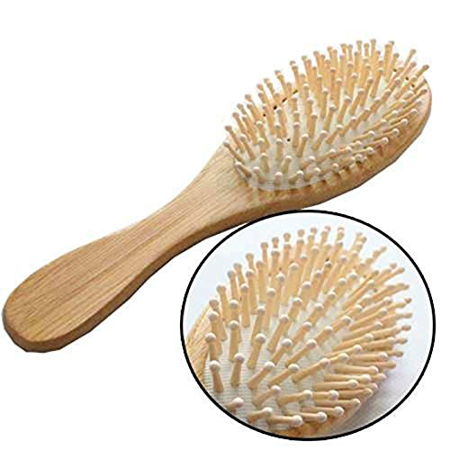 Nikgic bambú Cabello Cepillo Antiestático Cepillo de Pelo Natural de Bambú Peine Anti Estática Paddle Cojín Cepillo para Pelo Masaje Cepillo