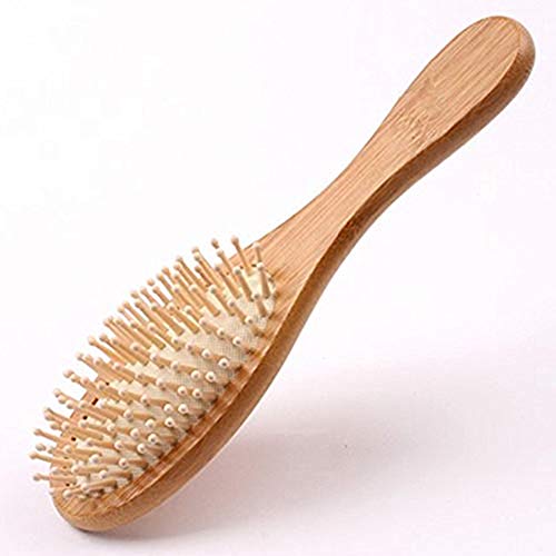 Nikgic bambú Cabello Cepillo Antiestático Cepillo de Pelo Natural de Bambú Peine Anti Estática Paddle Cojín Cepillo para Pelo Masaje Cepillo