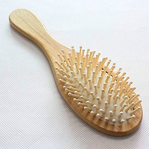 Nikgic bambú Cabello Cepillo Antiestático Cepillo de Pelo Natural de Bambú Peine Anti Estática Paddle Cojín Cepillo para Pelo Masaje Cepillo