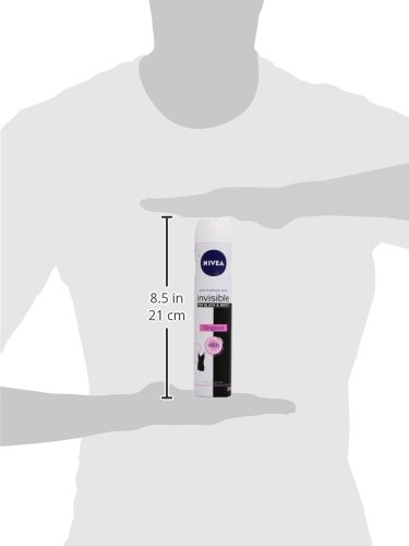 NIVEA Black & White Invisible Original Spray (1 x 200 ml), desodorante antimanchas de cuidado femenino, desodorante invisible para proteger la piel y la ropa