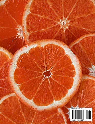 Notebook: Large Blank Lined Notebook With Grapefruit. College Ruled. 120 Pages.8.5x11