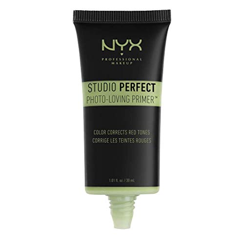 NYX Professional Makeup Prebase de maquillaje Studio Perfect Primer - Green, Minimiza poros y líneas finas, Tez unificada, Fórmula vegana