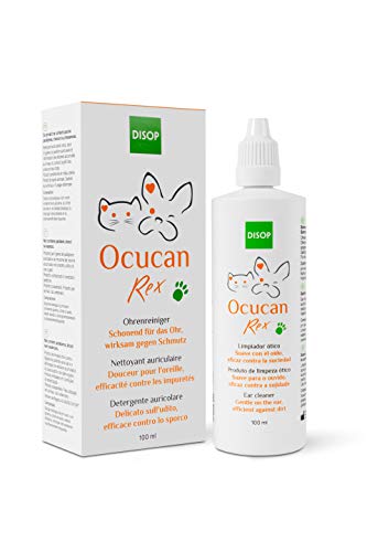 Ocucan Rex Limpiador de Oídos para Perros y Gatos, Limpiador Ótico y Auricular - 100 ml