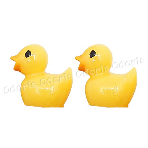 Odoria 1/12 Miniatura 2PZ Pato Amarillo Juguete de Baño Decorativo para Casa de Muñecas