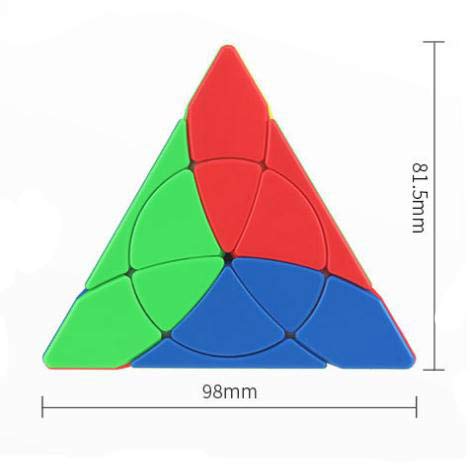 OJIN YongJun YJ Pétalo Pyraminx Cubo mágico Pirámide Triángulo Tetraedro de Cuatro Ejes Velocidad Puzzle Cubo Juguete de Cubo de Giro Suave con un trípode de Cubo (Sin Etiquetas)