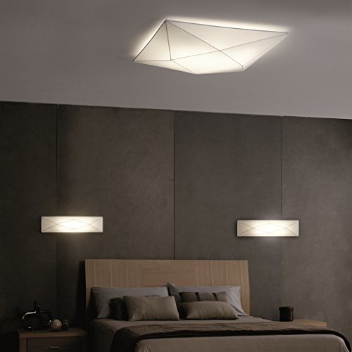 Ole By Fm Iluminacion - Plafon De Techo 4 x E27 Tela Elastica 58 x 58cm