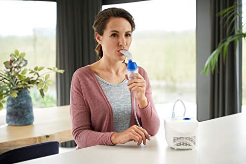 OMRON C102 - Nebulizador Compresor con Aspirador Nasal para Niños y Adultos: alivia de manera eficaz la obstrucción nasal y los síntomas de alergia en niños y adultos