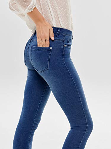 Only onlROYAL REG SKINNY JEANS PIM504 NOOS - Vaqueros Mujer, Azul (Medium Blue Denim), Talla alemana: 38/L30 (Talla fabricante: M)