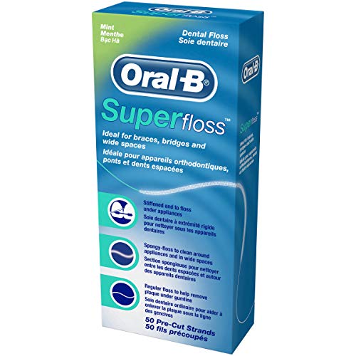 Oral-B - Hilo dental (sabor a menta, 50 hilos cortados, 6 unidades)