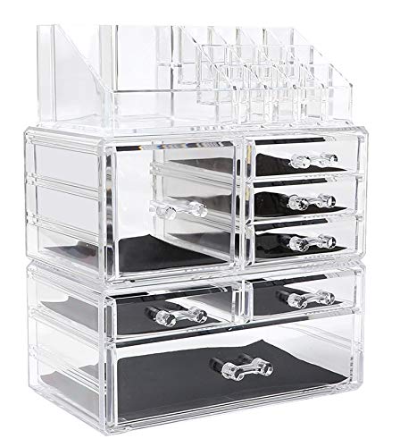 Organizador de maquillaje de acrílico transparente de FOBUY