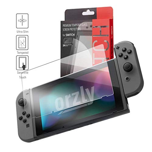 Orzly Pack Esencial de Accesorios para Nintendo Switch [Incluye: Protectores de Pantalla, Cable USB, Funda para Consola, Estuche Tarjetas de Juego, Funda Comfort Grip, Auriculares] – Negro