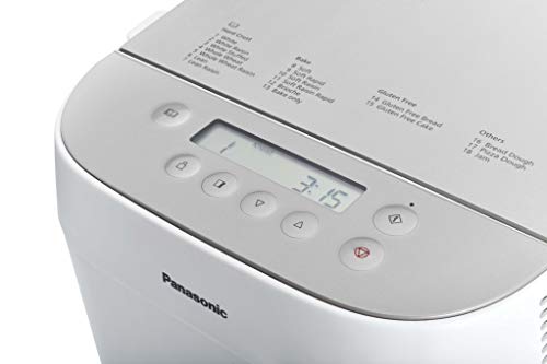 Panasonic Croustina SD-ZP2000WXE -Panificadora De Corteza Crujiente De 700W Para Panes Artesanales, Sin Gluten, Masas y Compotas (18 Programas Automáticos, Temporizador Digital 30H)-Color Blanco