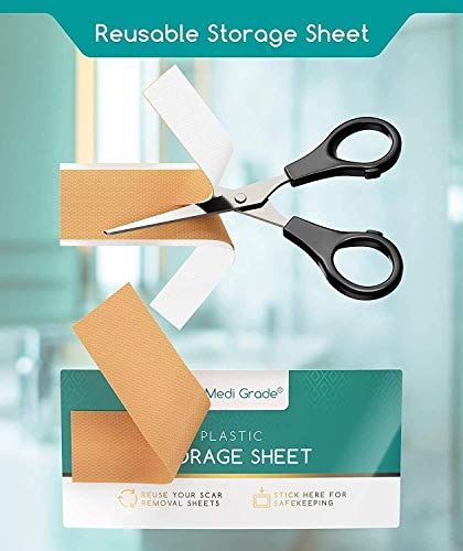 Parches para Cicatrices [11 unidades] de Medi Grade – Tiras Reutilizables para Tratamiento de Cicatrices, Grandes/Pequeñas – Eliminación de Cicatrices Rápida y Eficaz para Cesáreas, Acné, Queloides
