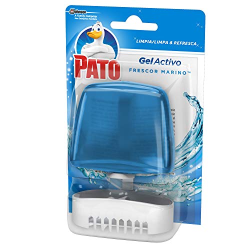 Pato - Gel Activo colgador para inodoro Marine, limpia y perfuma (Pack de 6)